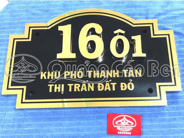 Mẫu bảng số nhà 09