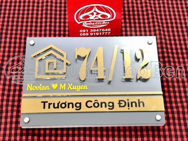 Mẫu bảng số nhà 11