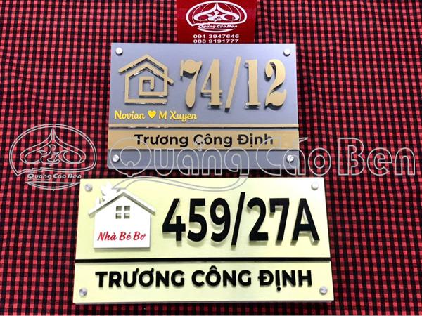 Mẫu bảng số nhà 13